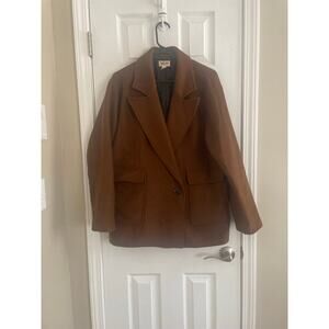 Open Edit Felted Blend Hip Length Coat for men, A72